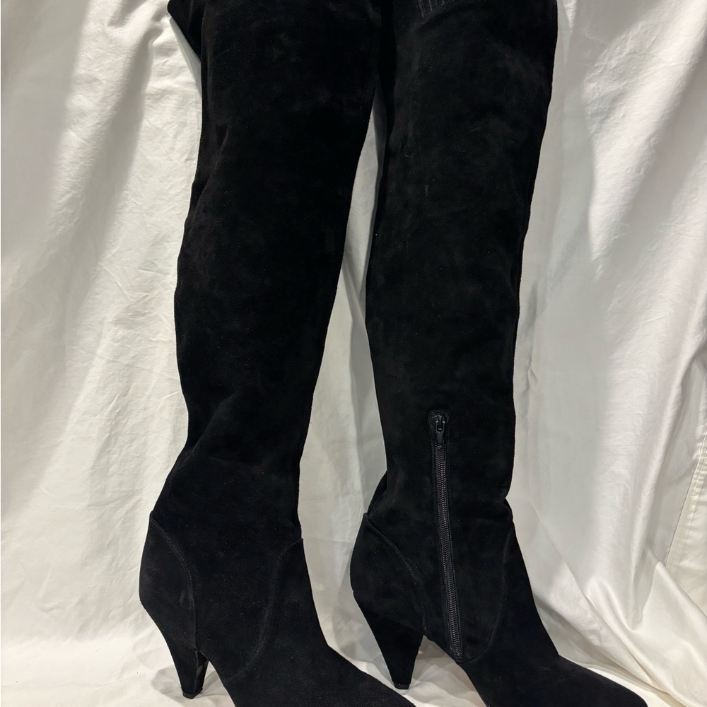 Kurt Geiger London – Violet Black Suede Over the Knee Boots